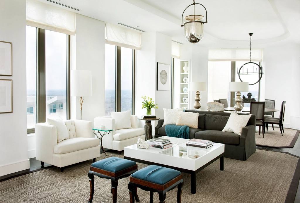 Bright renovated living and dining area